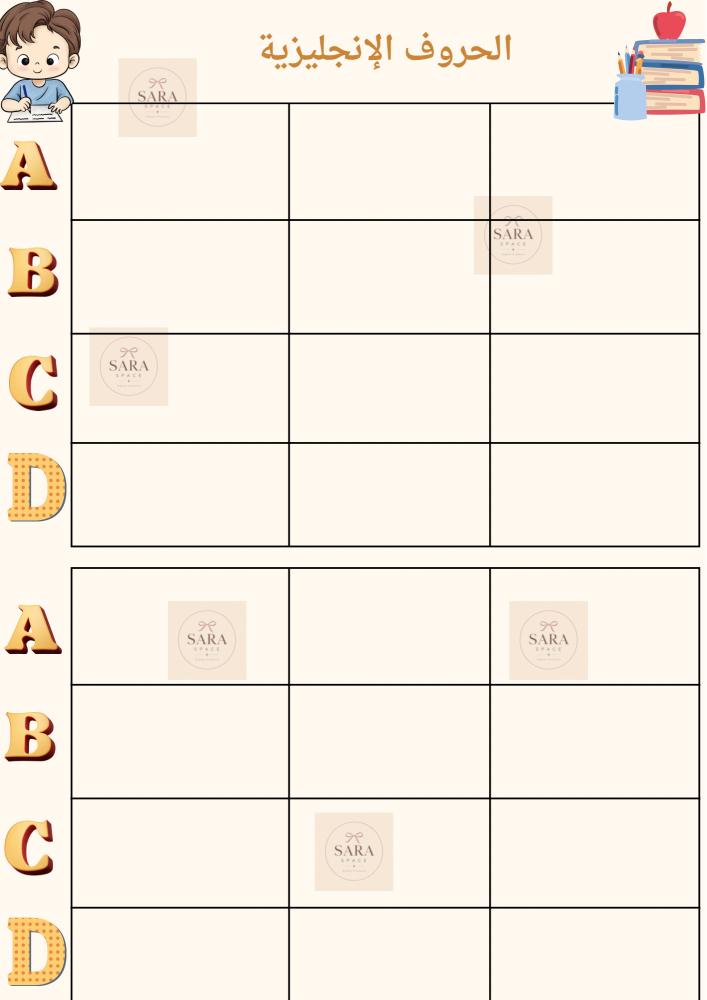 كتابة الحروف الإنجليزية