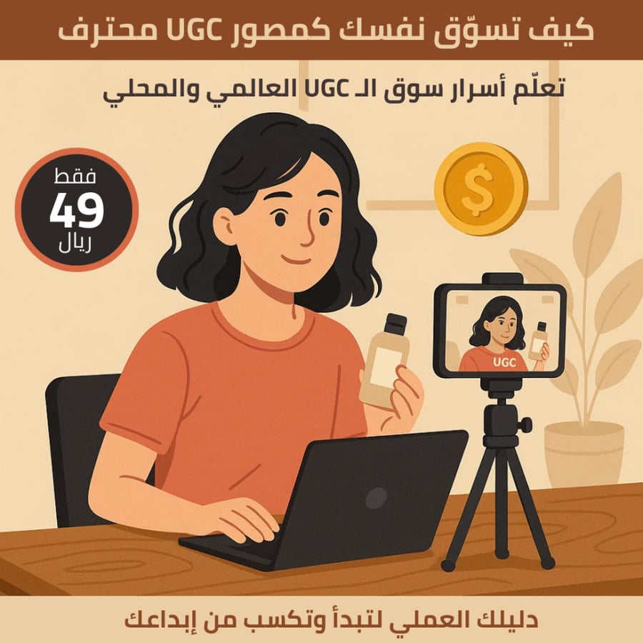 كتيب كيف تسوّق نفسك كمصور UGC محترف وتكسب المال؟