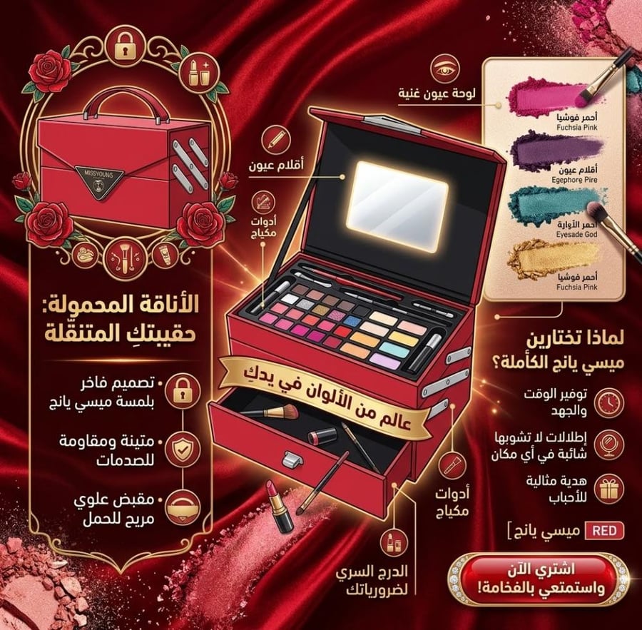 بيوتي بوكس برو (Beauty Box Pro): مناسب للتسويق الحديث ويدل على أنها حقيبة شاملة ومحتواة.
