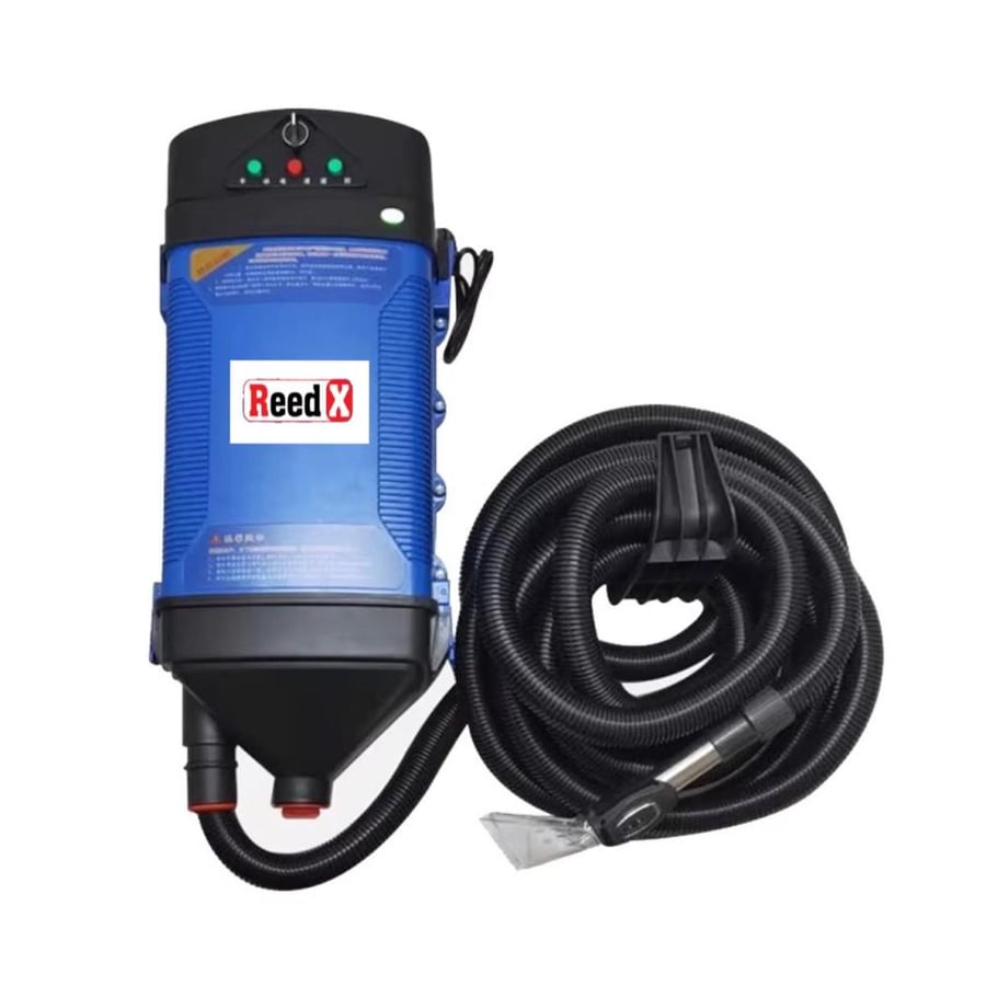 Reedx wall-mounted vacuum cleaner with 30-liter capacity and 2000-watt power remote