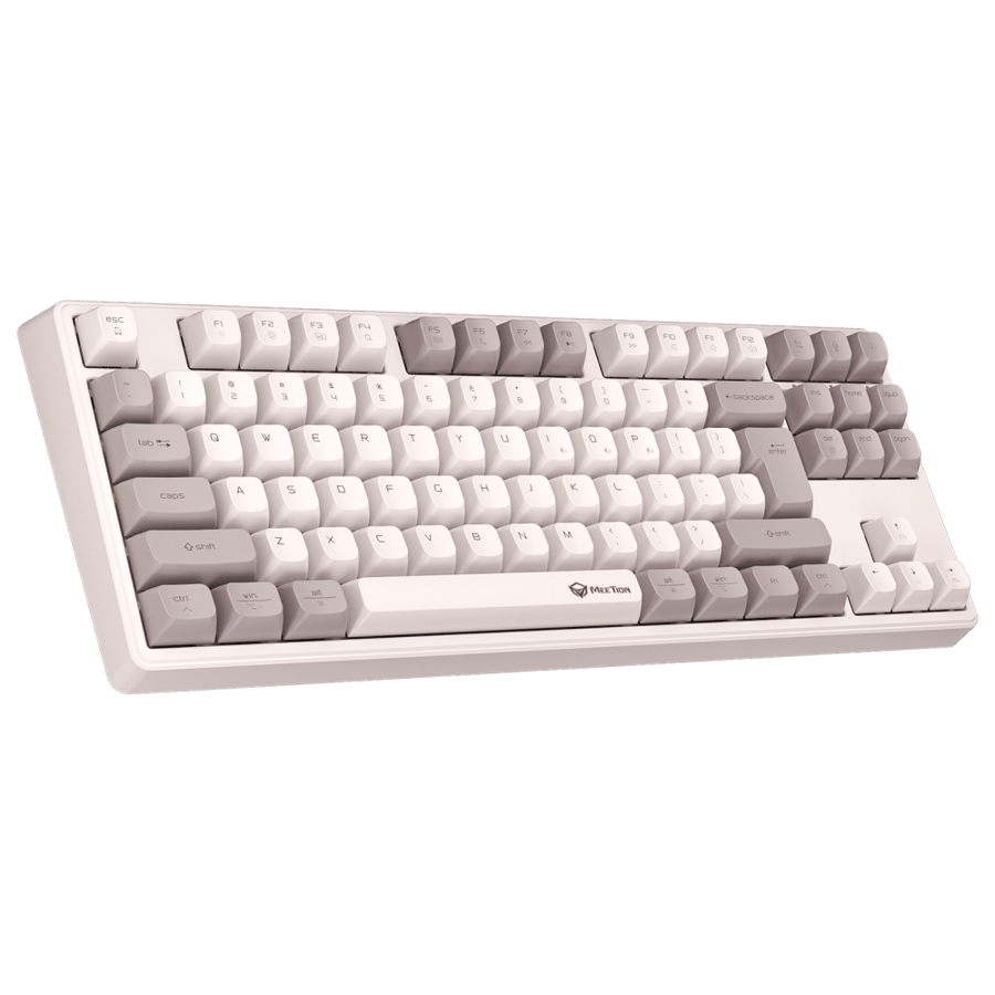 لوحة مفاتيح ميكانيكية Meetion MT-MK14 TKL باللون الأبيض مع إضاءة RGB قابلة للتخصيص واتصال متعدد الأنظمة