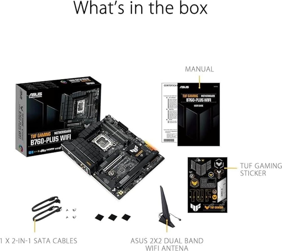 ASUS TUF GAMING B760-PLUS WIFI MOTHERBOARD DDR5