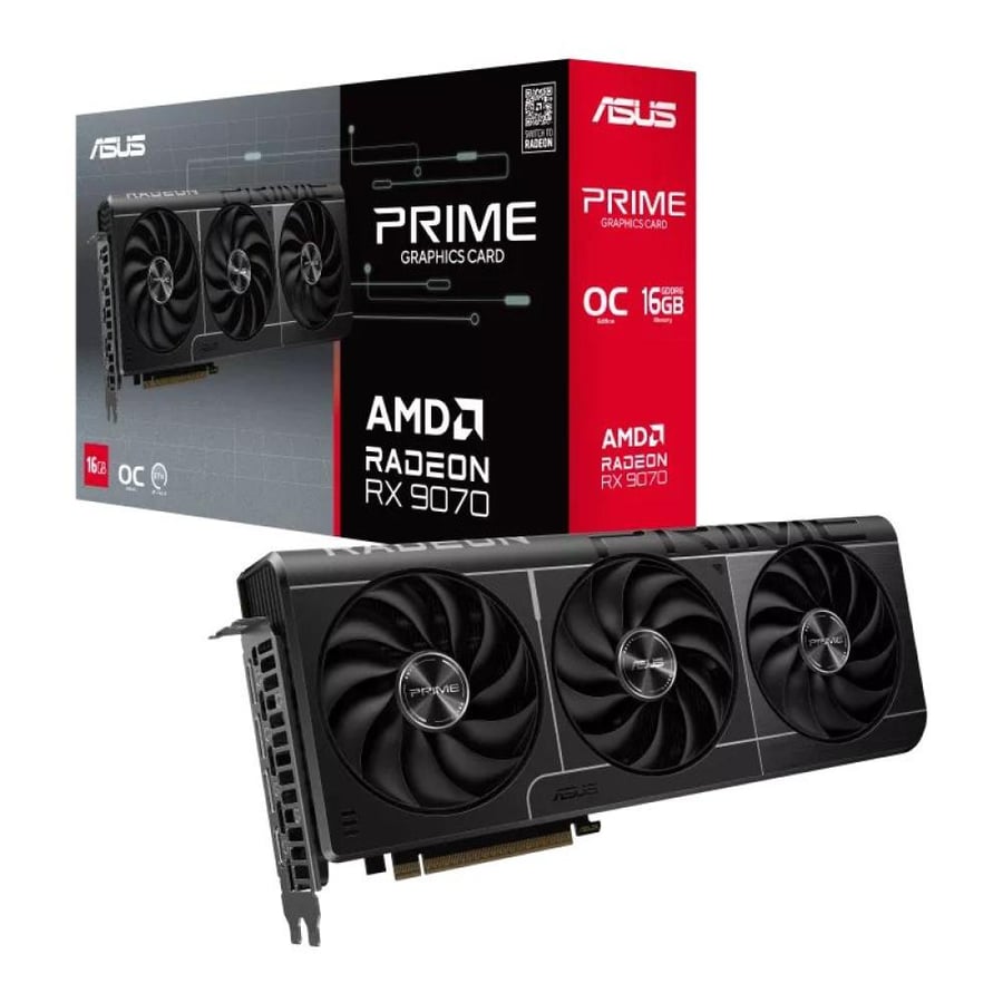 كرت شاشة اسوس برايم راديون ASUS Prime Radeon RX 9070 OC Edition سعة 16