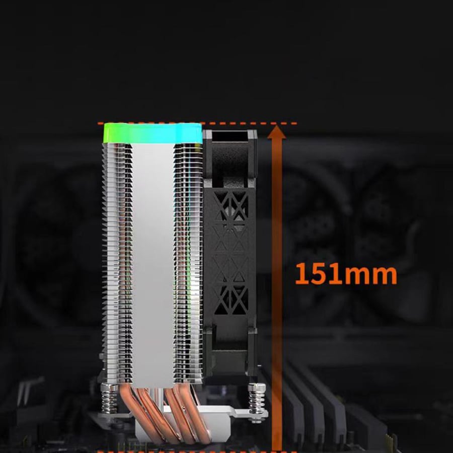 GTW CPU Fan Cooler Black G41 ARGB