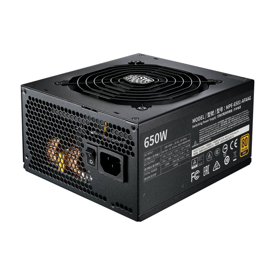COOLER MASTER MWE GOLD 650 V2 80 PLUS GOLD FULL MODULAR POWER SUPPLY