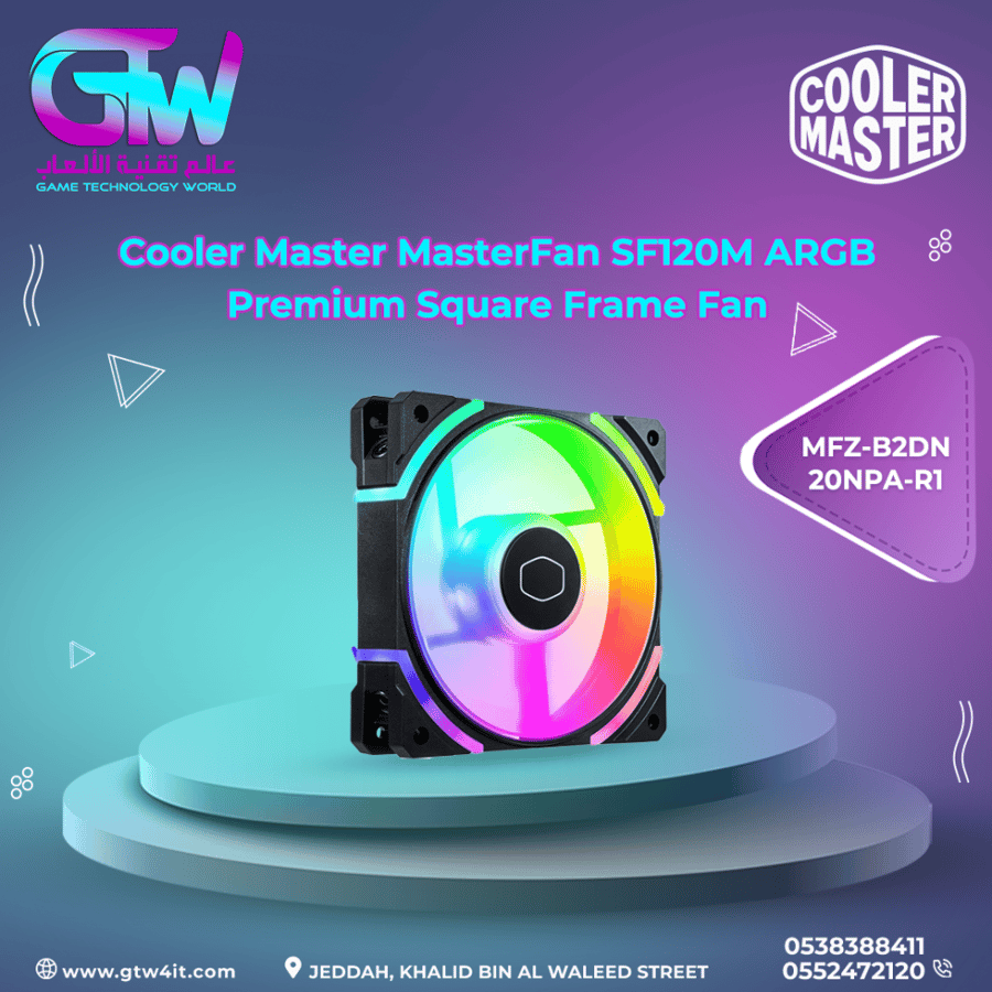 Cooler Master MasterFan SF120M ARGB Premium Square Frame Fan
