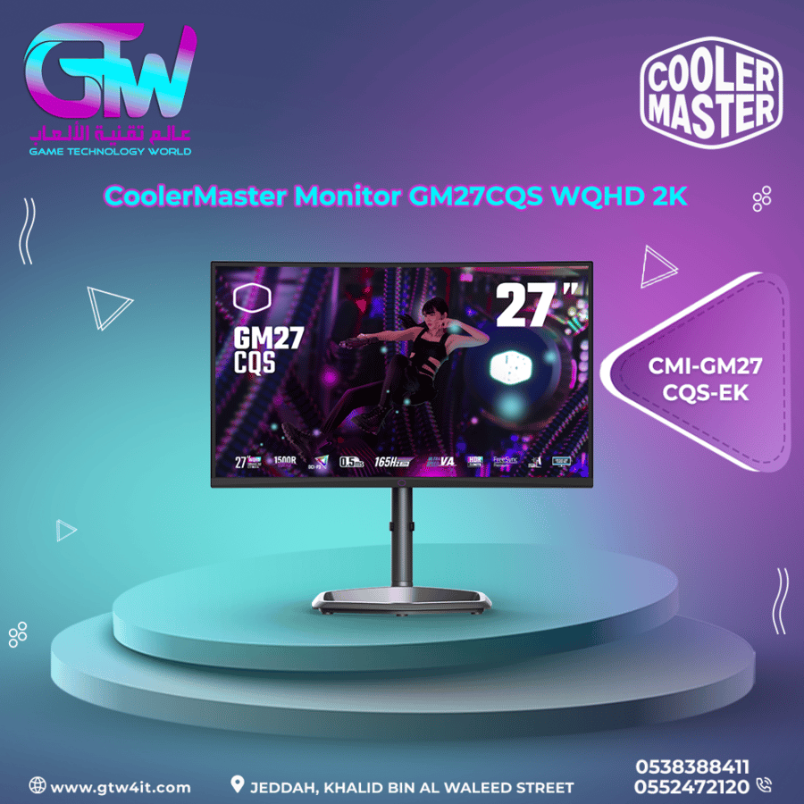 CoolerMaster Monitor GM27CQS WQHD 2K