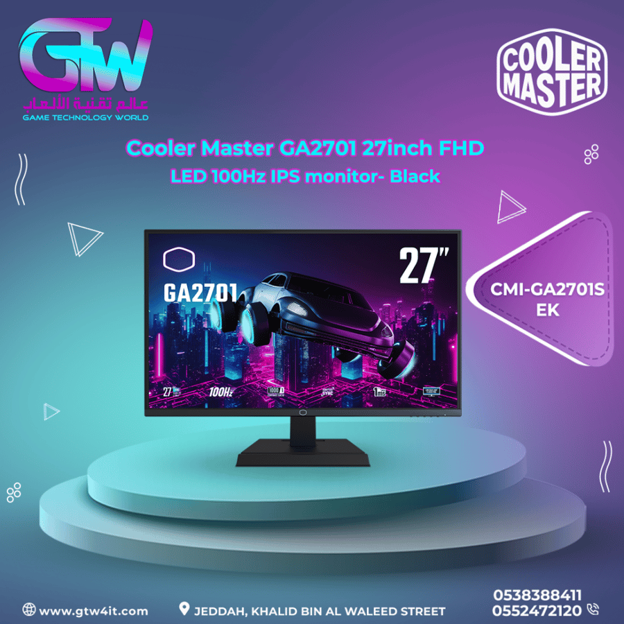 Cooler Master GA2701 27inch FHD LED 100Hz IPS monitor- Black