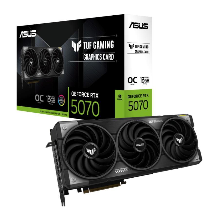 ASUS TUF RTX 5070 OC 12GB GDDR7 | كرت شاشة ايسوس تاف 5070 مكسور السرعة