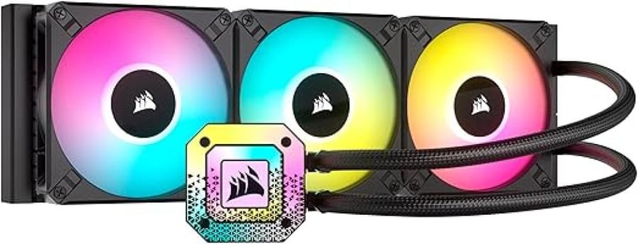 مبرد مائي CORSAIR iCUE H150i Elite CAPELLIX XT مع مراوح RGB 360مم للمعالج