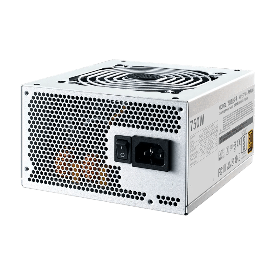 مزود طاقة Cooler Master MWE Gold 750W V2 12VHPWR أبيض - 80 Plus Gold، ATX 3.0