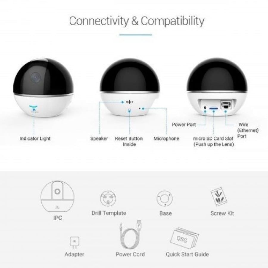 كاميرات واي فاي كاميرا صغيرة لاسلكية C6TC Ezviz