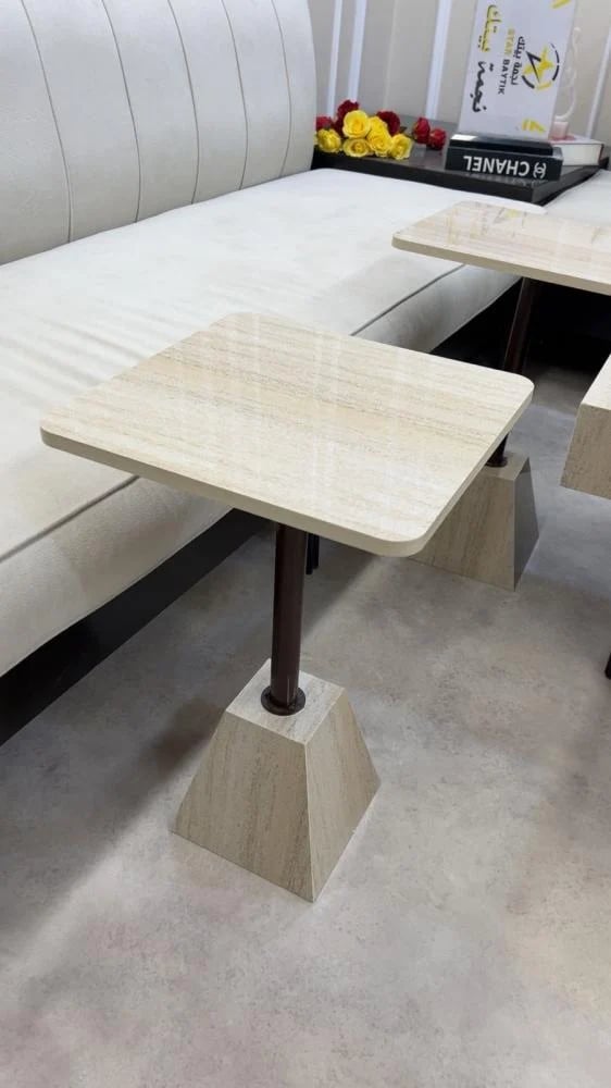 Set of coffee tables with alternative marble
