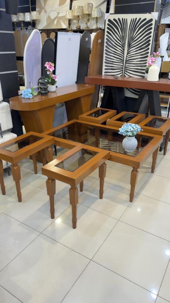 Wooden tables set
