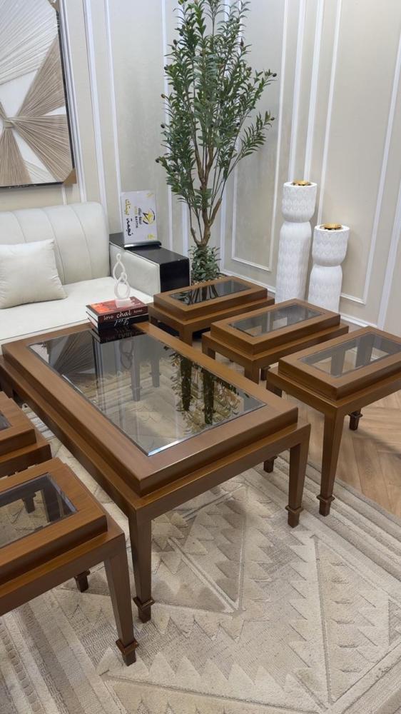 Wooden tables set