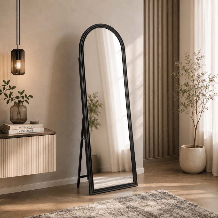 مراية ستاند بأطار أسودمقاس 170 × 60 سم