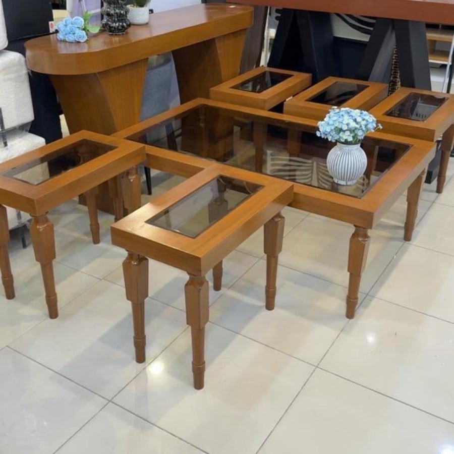 Wooden tables set