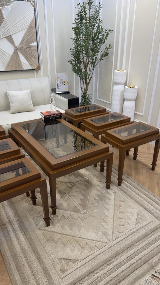 Wooden tables set
