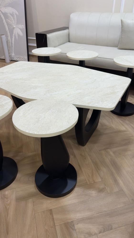 Luxury marble coffee table set