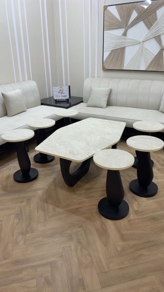 Luxury marble coffee table set