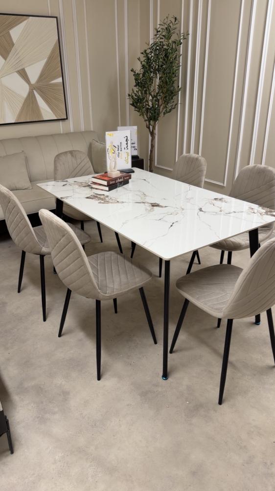 طاولة طعام مودرن 6 كراسي