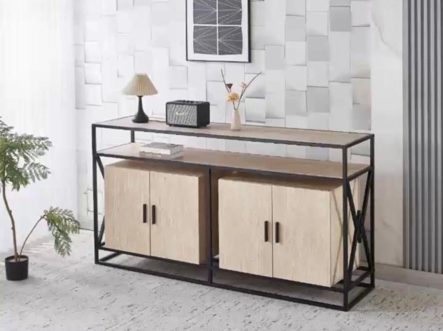 Wooden buffet entrance
