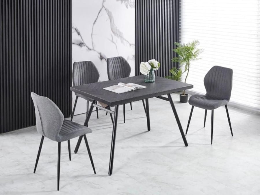 Ceramic dining table 4 chairs