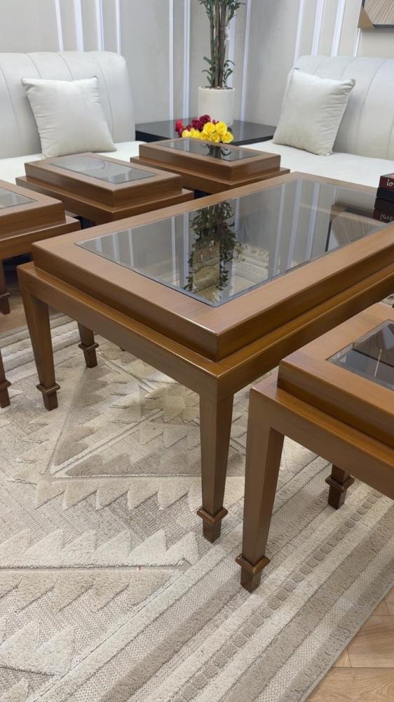 Wooden tables set