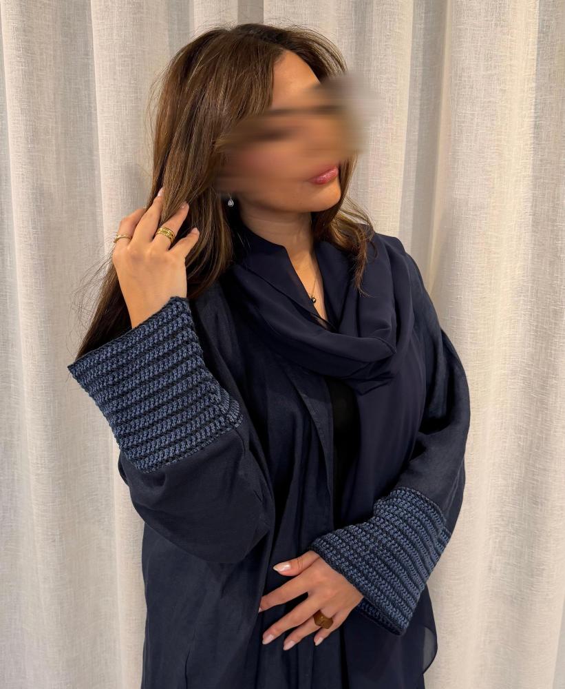 عباية لينن كم واسع ( بلونين )