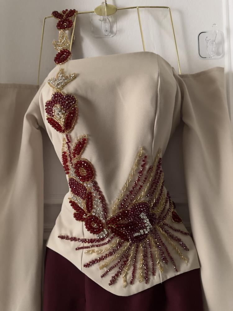 فستان سهره تطريز يدوي
