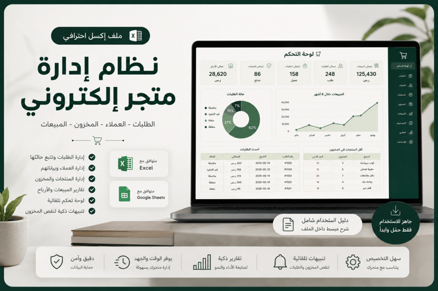 ادارة متجر الكتروني $