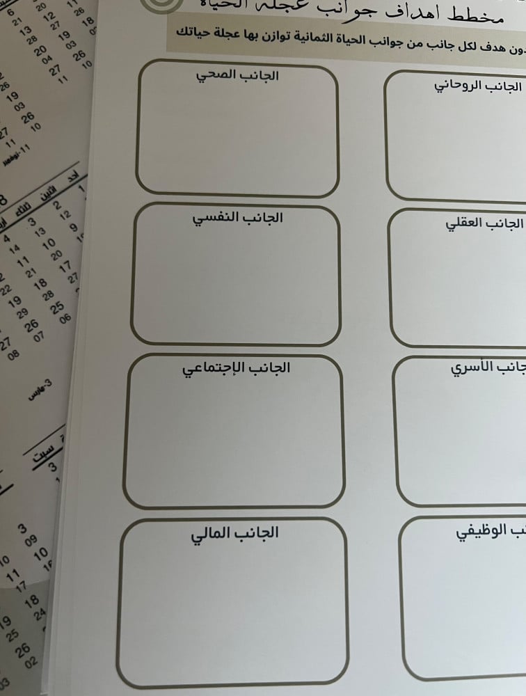 مفكرة العام السنوية الهجري وأدوات ملهمة
