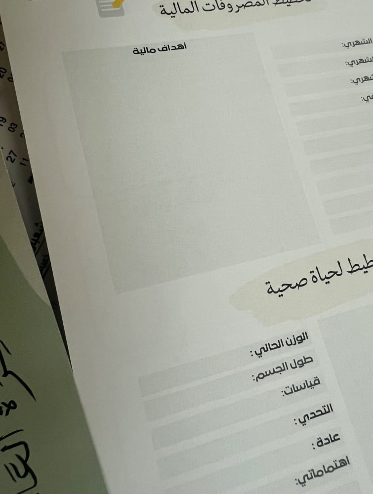 مفكرة العام السنوية الهجري وأدوات ملهمة