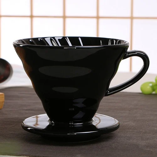 قمع تقطير V60 سيراميك أسود 02