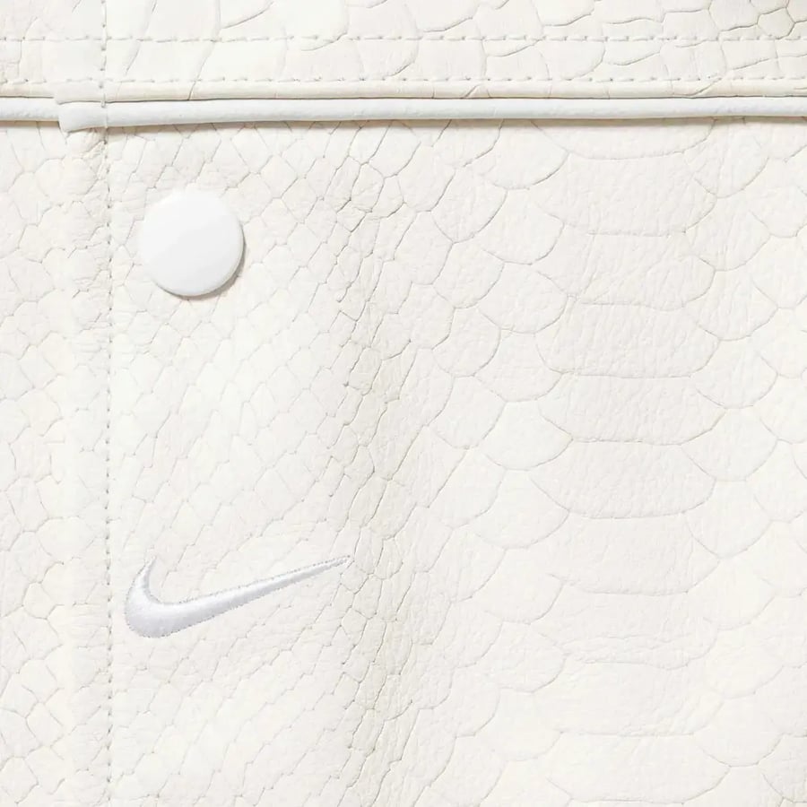 Supreme x Nike Leather Track Jacket - White Edition