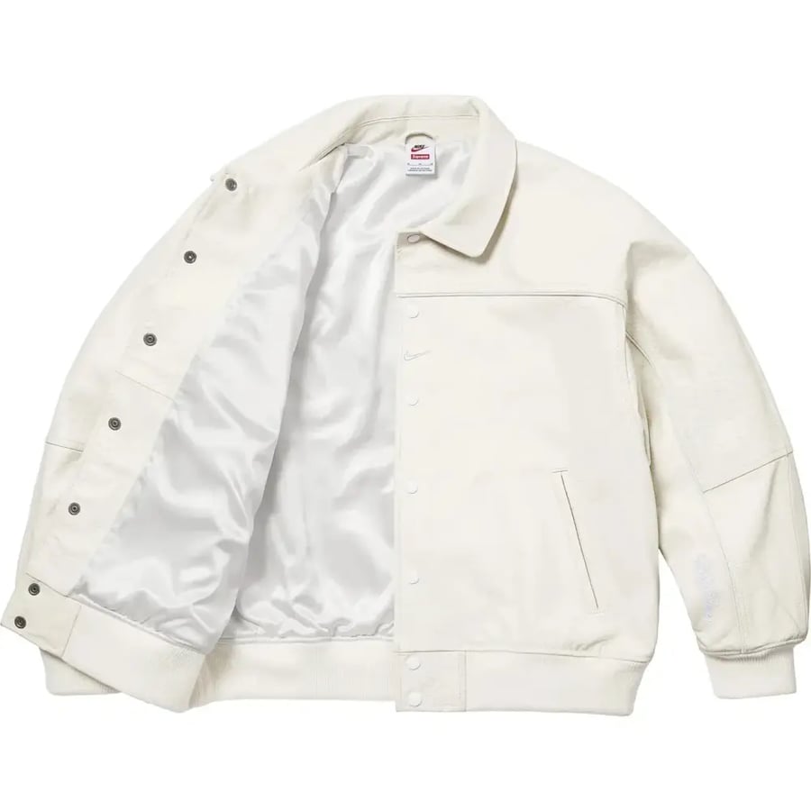 Supreme x Nike Leather Track Jacket - White Edition