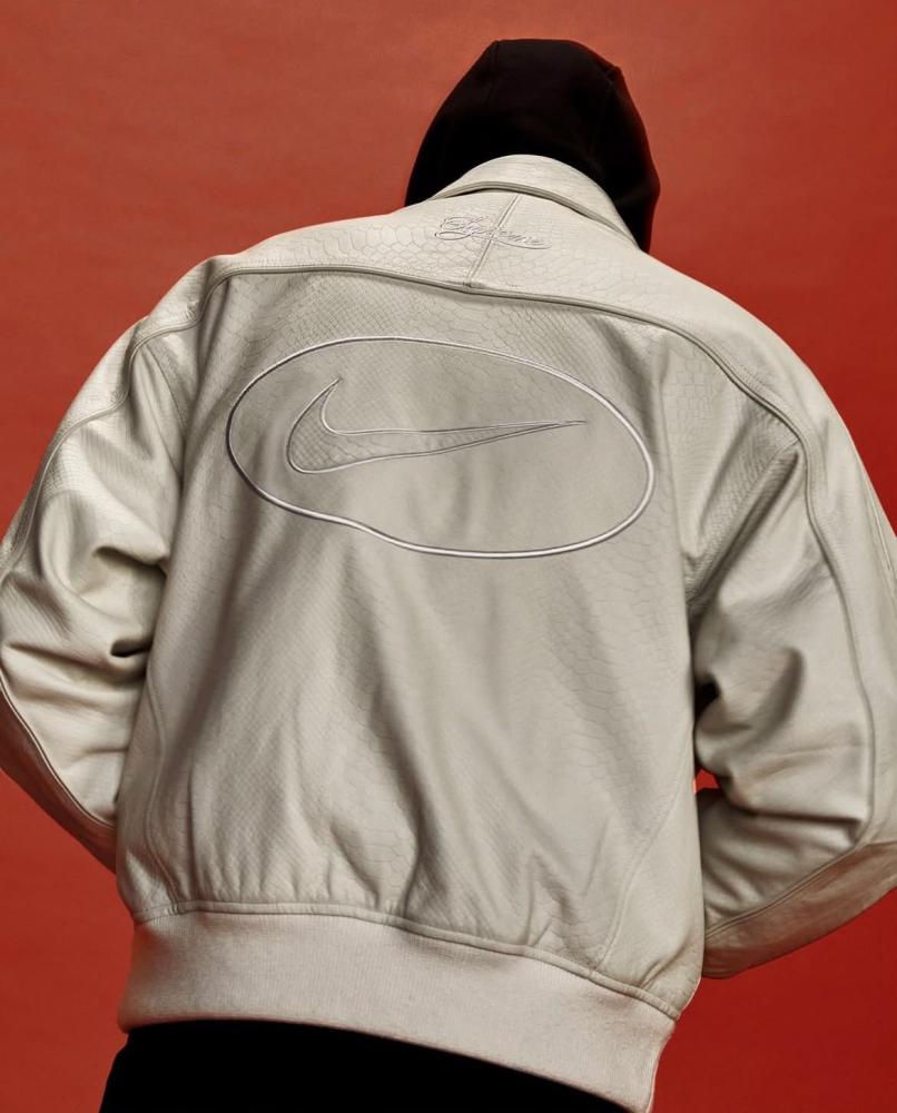 Supreme x Nike Leather Track Jacket - White Edition