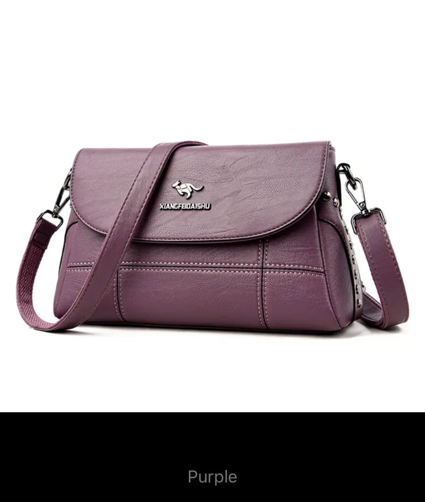 Elegant soft leather shoulder bag from Kross classic Italian style