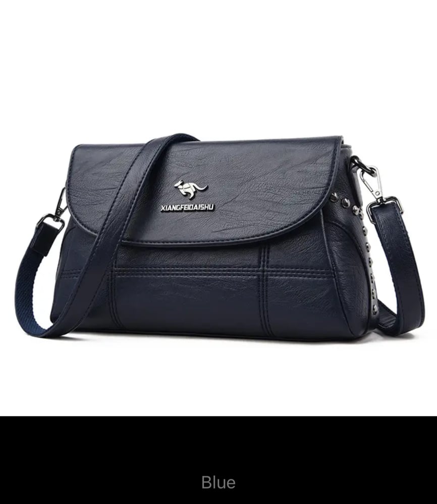 Elegant soft leather shoulder bag from Kross classic Italian style