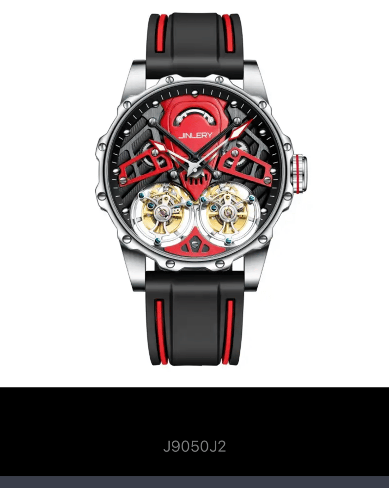Gentlemen's double tourbillon mechanical watch luxury men's wristwatch water-resistant sapphire fashion Relogio Masculino