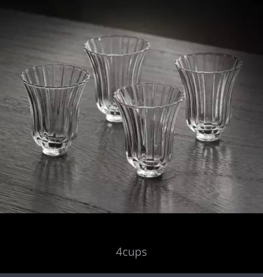 Glass teapot with large capacity + 4 cups handmade, heat-resistant glass container 2022 office and home kitchen accessories
