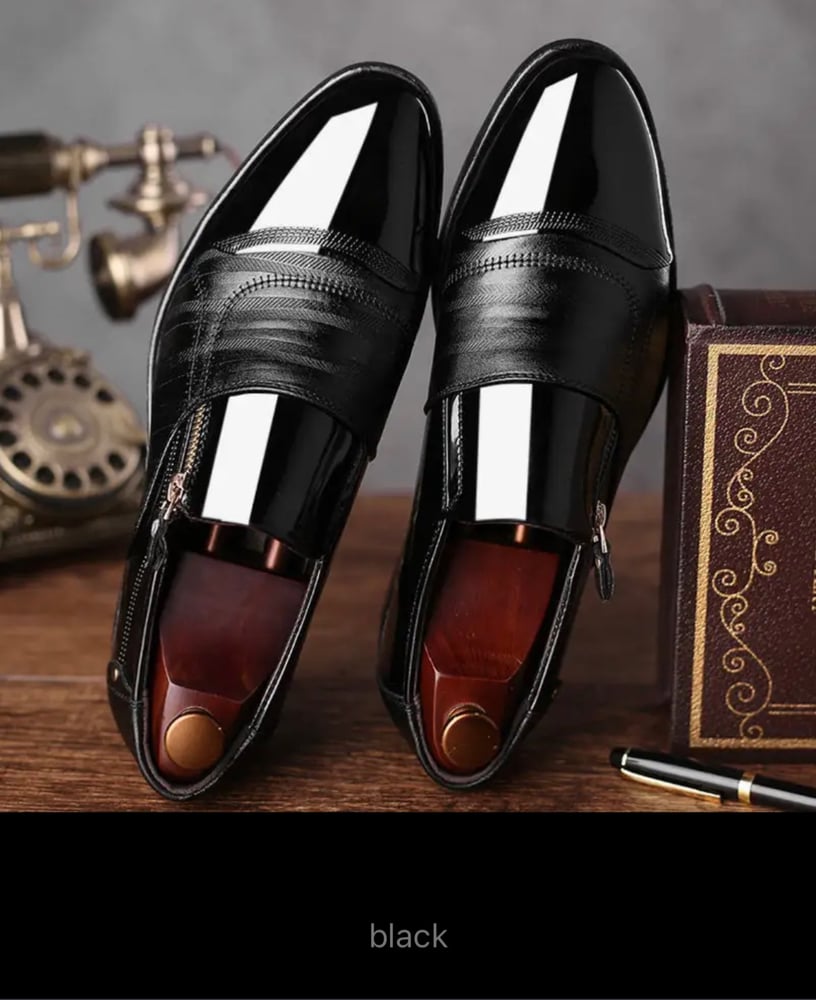 أحذية من الجلد مع سستة لرجال الأعمال الرسمية ضد  الانزلاق أكسفورد أحذية Zapatos دي Hombre