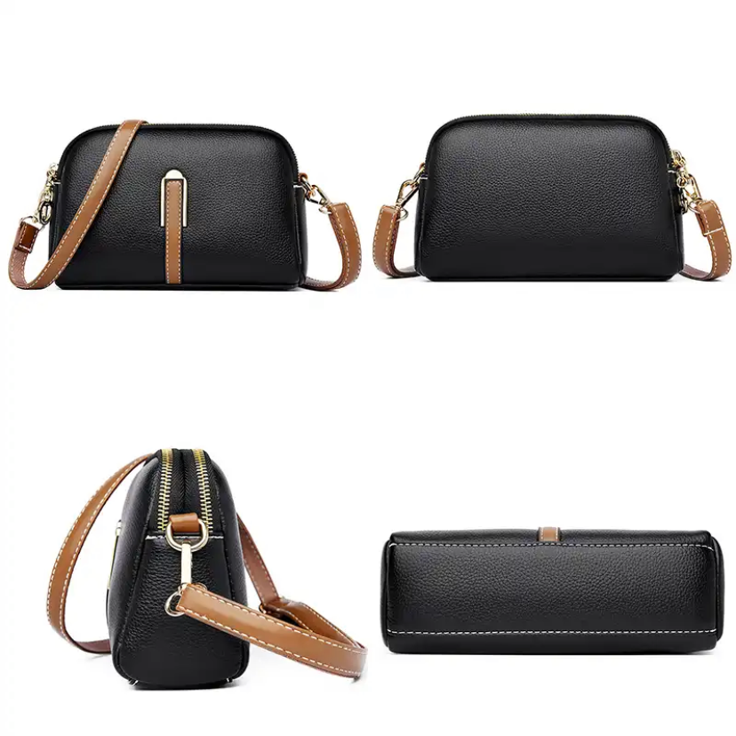 Genuine leather women's shoulder bag handbag designer cowhide flap luxury bag messenger bags crossbody bags for women
