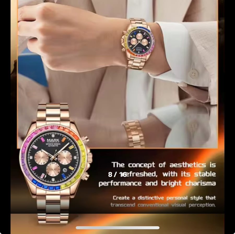 ساعة Fairwhale FW-6009 Rose أوتوماتيك للرجال – ستانلس ستيل  ساعة رجالية فاخرة أوتوماتيكية Fairwhale FW-6009 Rose