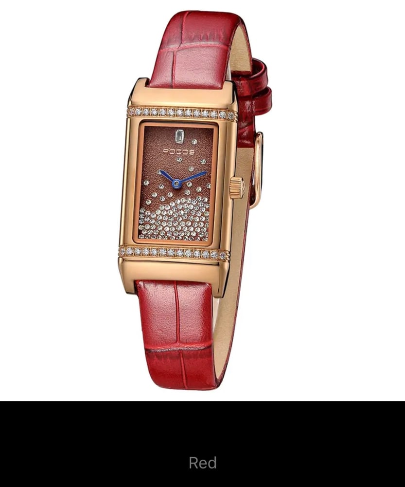 Roccos luxury watch, an elegant women's watch, quartz movement, leather strap, water resistant