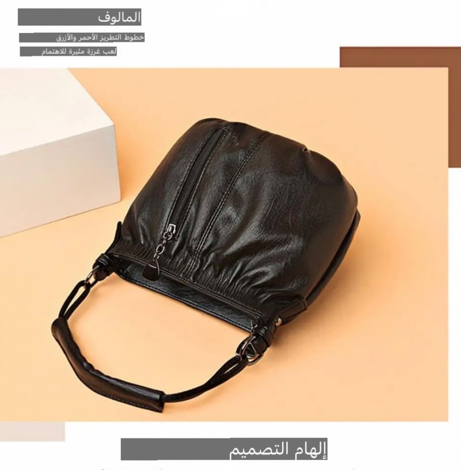 حقيبة يد نسائية Vintage موضة مطوى حقيبة جلدية ناعمة سعة كبيرة B2C0 حقيبة الكتف متعددة الطبقات دلو