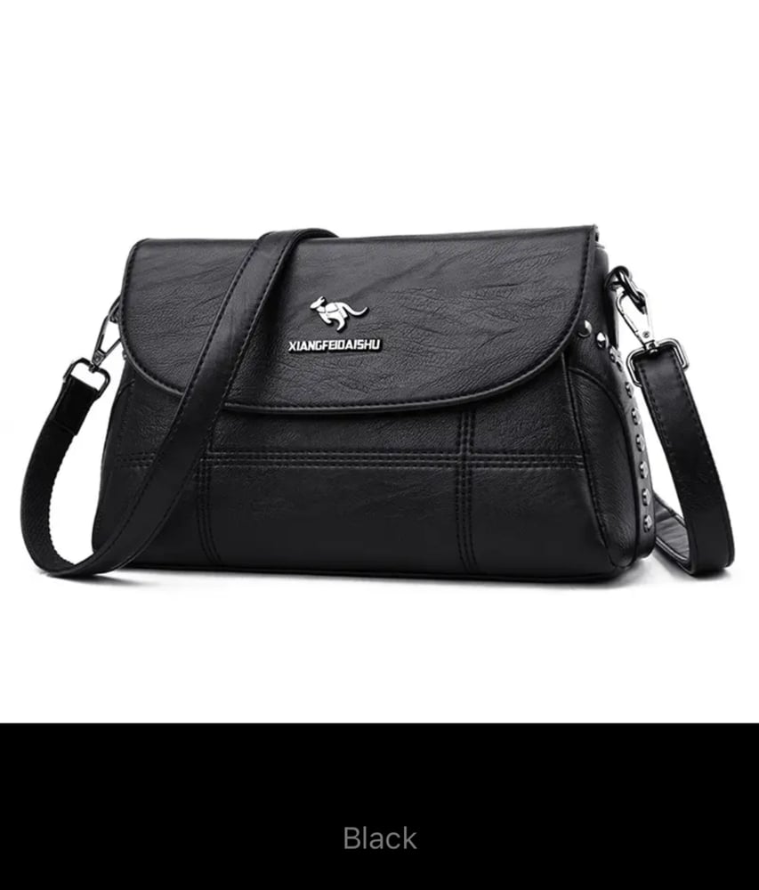 Elegant soft leather shoulder bag from Kross classic Italian style