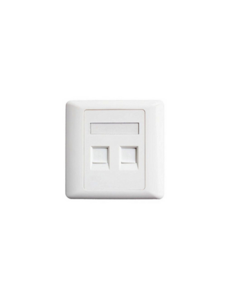 فيش شبكة جداري كورنينج 86×86 مم بمنفذين RJ45 موديل VOLFPUK2K - XE005316866