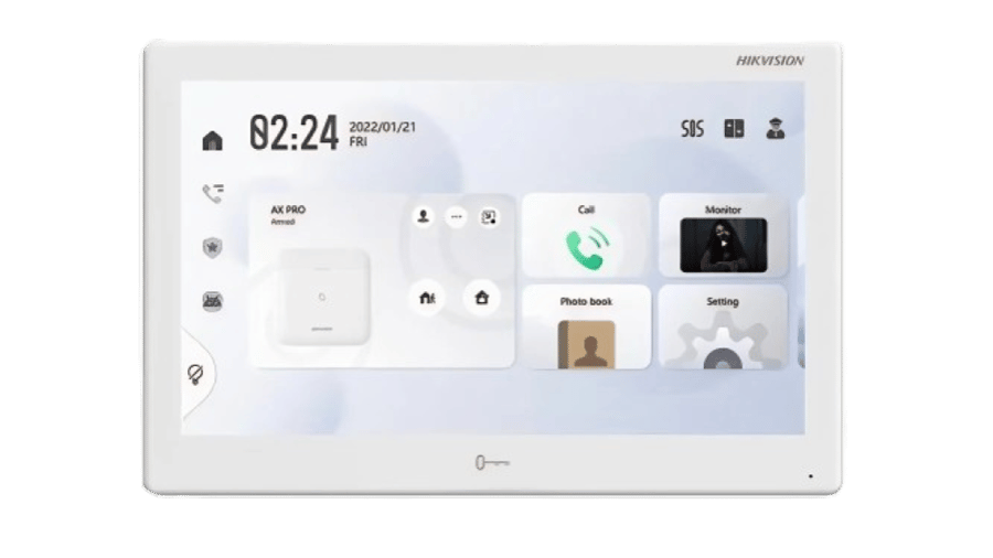 شاشة إنتركوم ذكية هيكفيجن Android لمس 10.1 بوصة مع PoE - DS-KH9510-WTE1(B)
