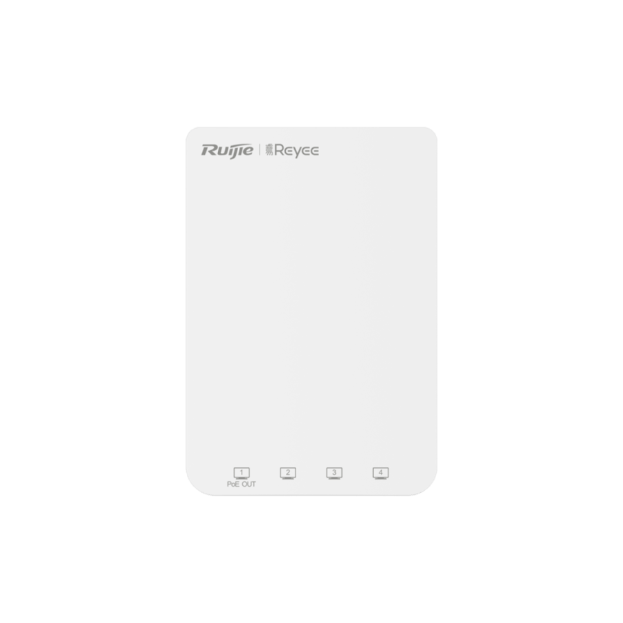 نقطة وصول حائطية روجي Wi‑Fi 5 بسرعة 1266Mbps و5 منافذ جيجابت مع PoE Out موديل RG-RAP1200(P)